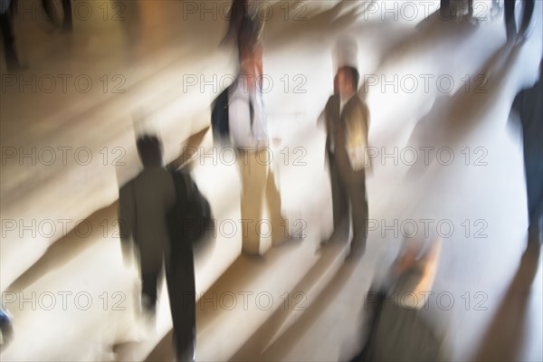 USA, New York City, commuters in motion. Photo : fotog