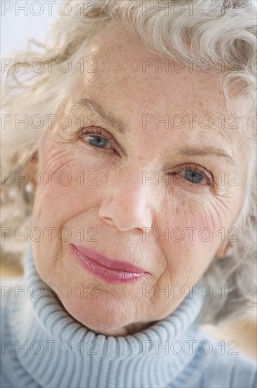 Portrait of senior woman smiling.