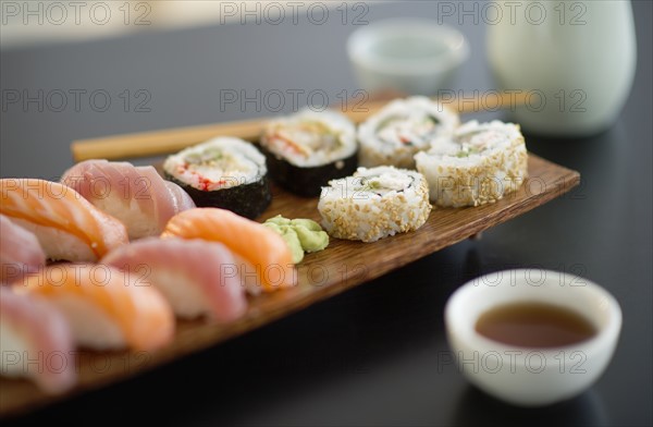 Traditional Japanese sushi.