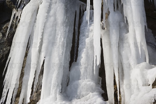 USA, New York State, Croton on Hudson, Icicles. Photo : fotog