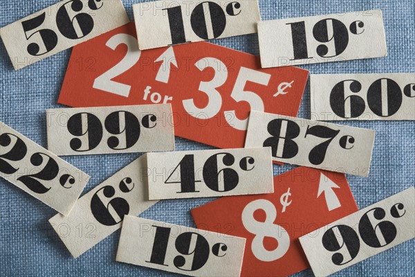 Close up of price tags. Photo : Kristin Lee