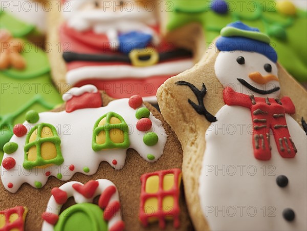 Studio Shot of gingerbread cookies. Photo : Mike Kemp