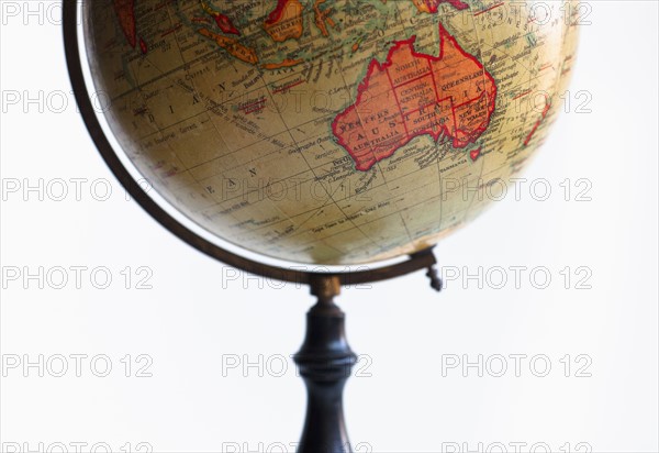 Globe on white background.