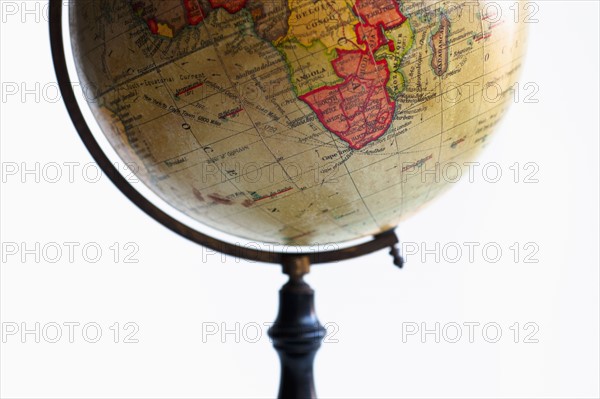 Globe on white background.