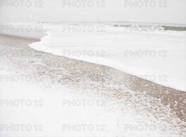 USA, New York State, Rockaway Beach, beach in winter. Photo : Jamie Grill Photography