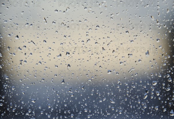 Rain drops on glass.
