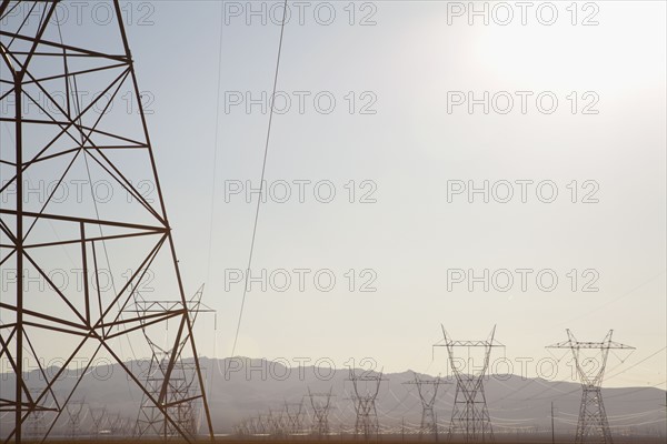 USA, Nevada, electricity pylons. Photo : Johannes Kroemer