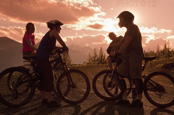 Mountain biking with friends