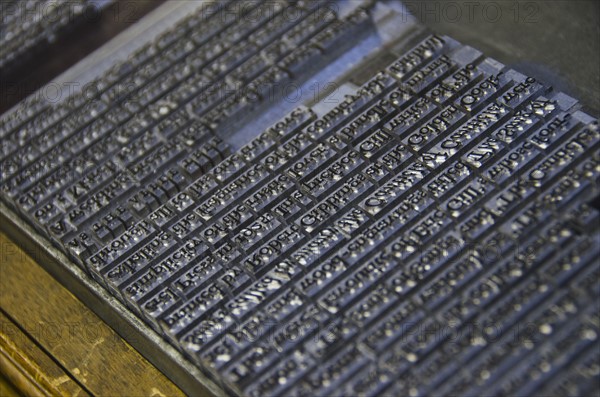 Close up of printing plate.