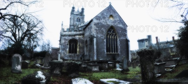 United Kingdom, Bristol, old chapel and cemetery.