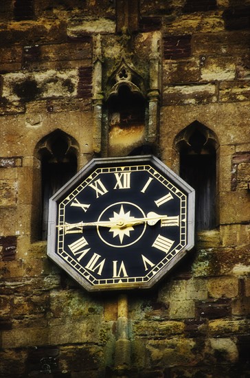 United Kingdom, Bristol, clock on old tower.