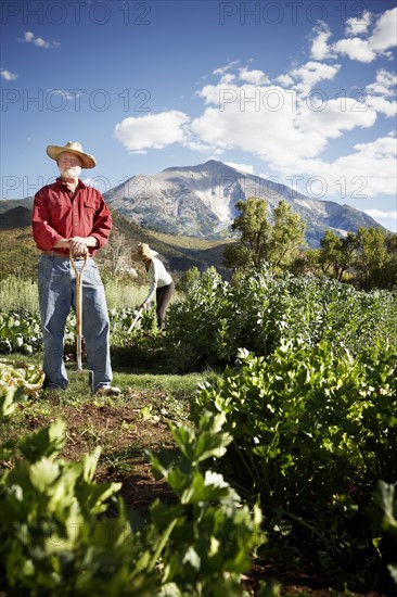USA, Colorado, Aspen, farmers working in field. Photo : Shawn O'Connor
