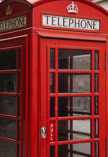 United Kingdom, Traditional red telephone box.