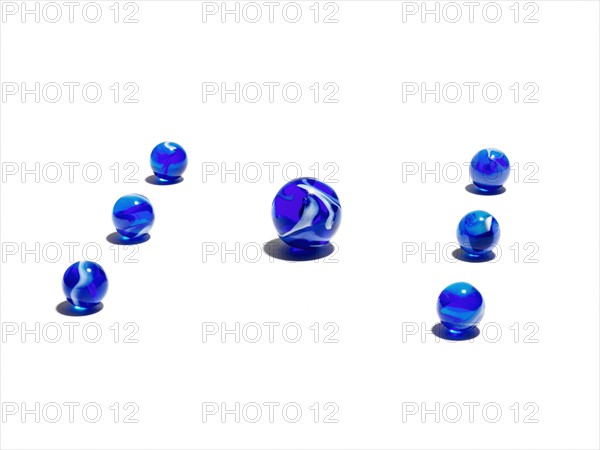Blue glass balls. Photo : David Arky
