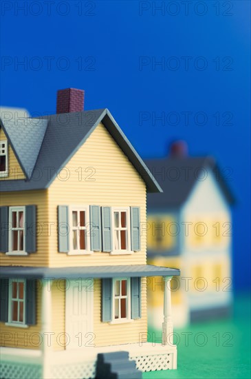 Studio shot of models of houses. Photo: Antonio M. Rosario
