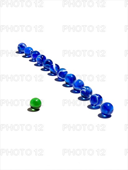 Blue and green glass balls. Photo: David Arky