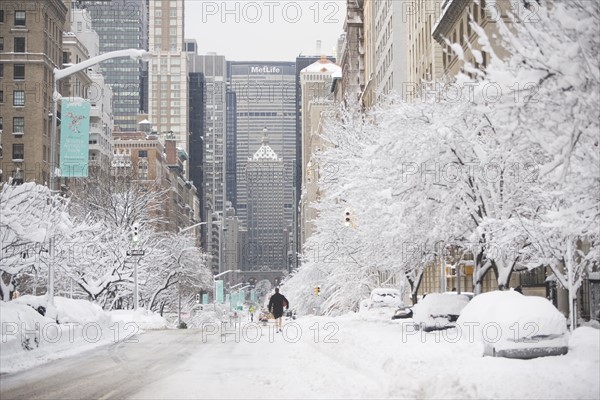 USA, New York City, Park Avenue in winter. Photo : fotog