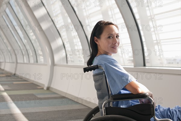 Female patient in wheelchair. Photo : Mark Edward Atkinson