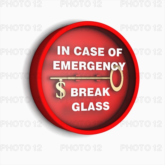 Emergency sign with Dollar symbol. Photo : Jon Boyes