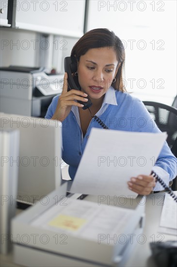 Woman working in office.