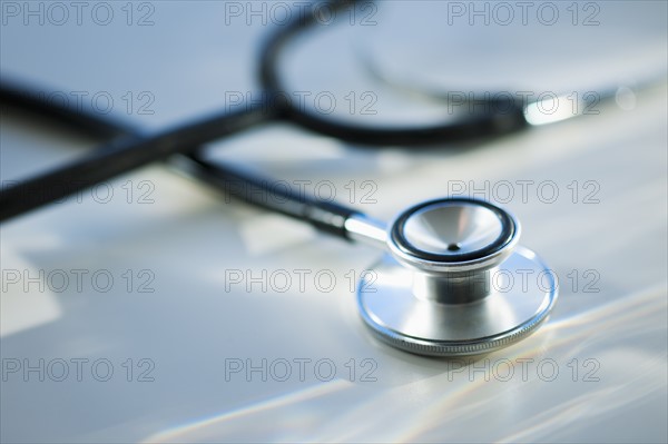 Close up of stethoscope.