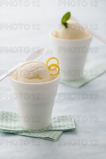 Close up of ice creme sorbets.