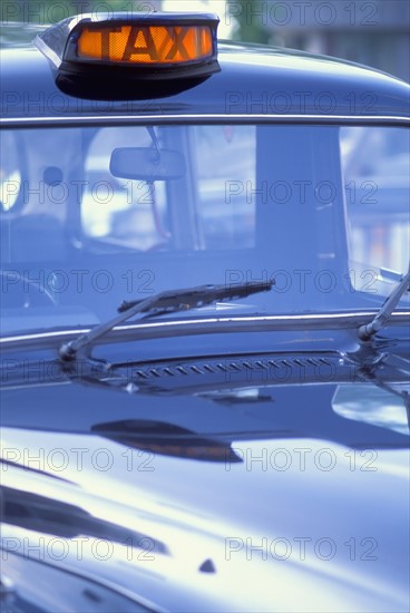 UK, England, London, Close-up of black cab. Photo : Antonio M. Rosario