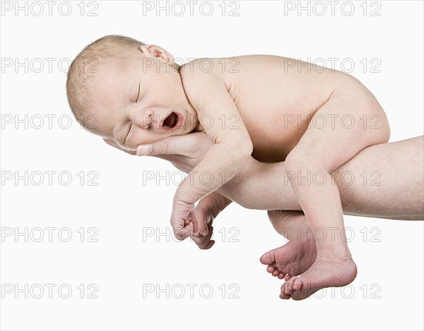 Studio portrait of newborn (0-1 months). Photo : Justin Paget