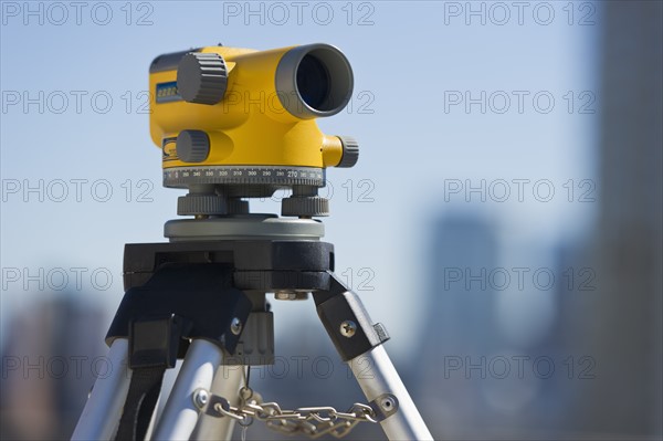 Close-up of theodolite.