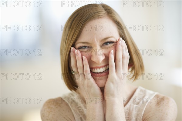 Portrait of mid adult woman smiling.