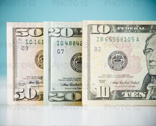 Studio shot of banknotes. Photo : Jamie Grill Photography