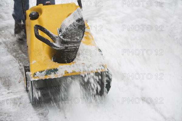 USA, New York City, machine removing snow. Photo : fotog