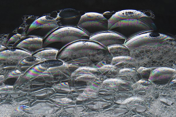 Close up of soap bubbles.