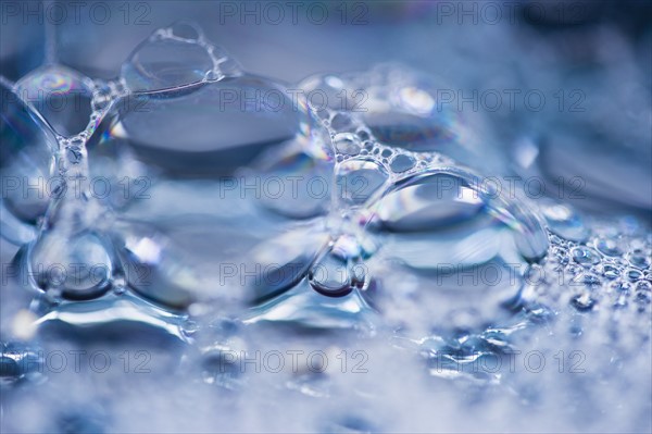 Close up of soap bubbles.