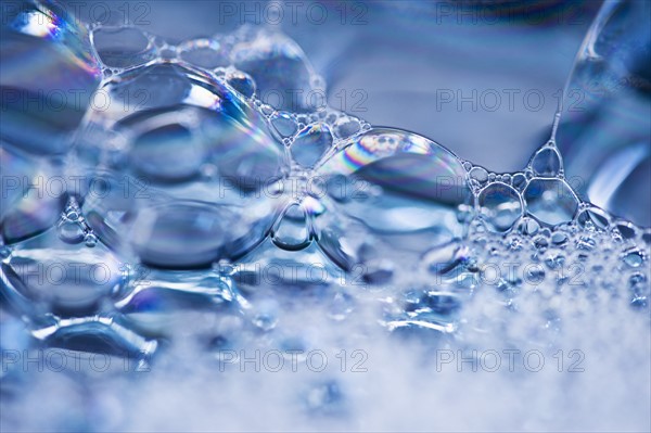 Close up of soap bubbles.