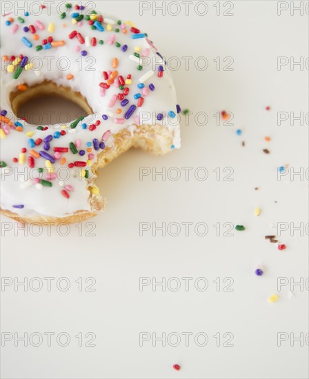 Close-up of sprinkled donut. Photo : Jamie Grill Photography