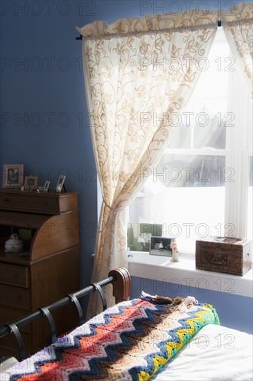 USA, Maine, Camden, bedroom. Photo : Daniel Grill