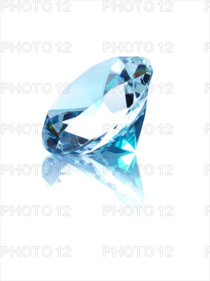 Diamond on white background. Photo : David Arky