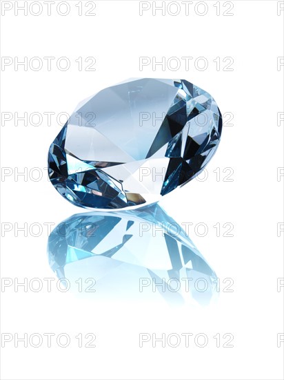 Diamond on white background. Photo: David Arky