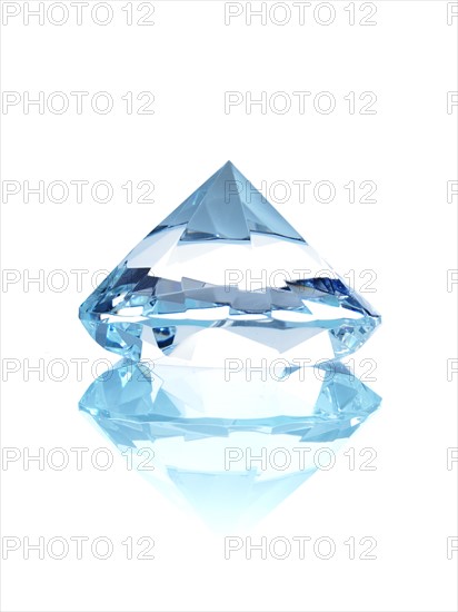 Diamond on white background. Photo : David Arky