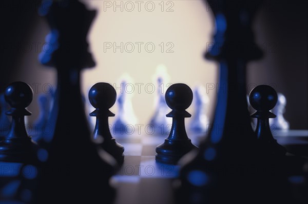 Pawns on chess board. Photo : Antonio M. Rosario