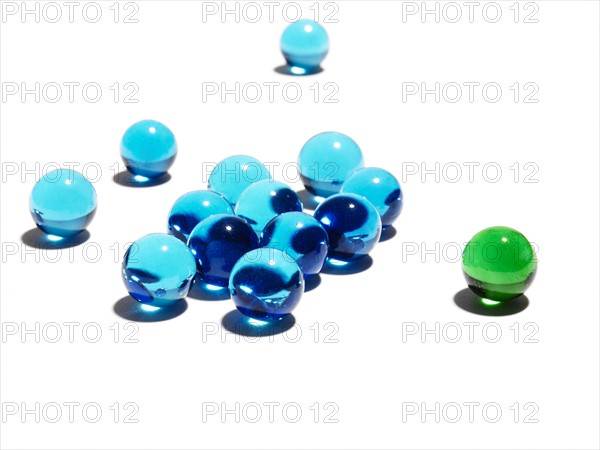 Blue and green glass balls. Photo: David Arky