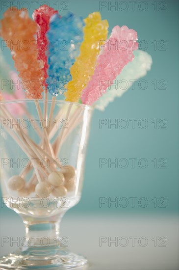 Hard rock candies in glass. Photo: Jamie Grill Photography