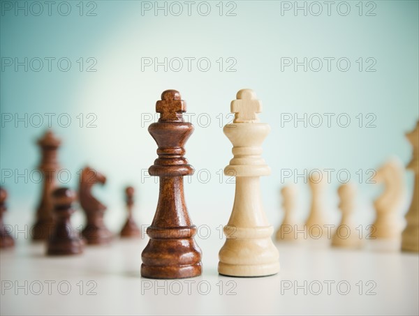 Studio shot of king chess pieces. Photo: Jamie Grill Photography