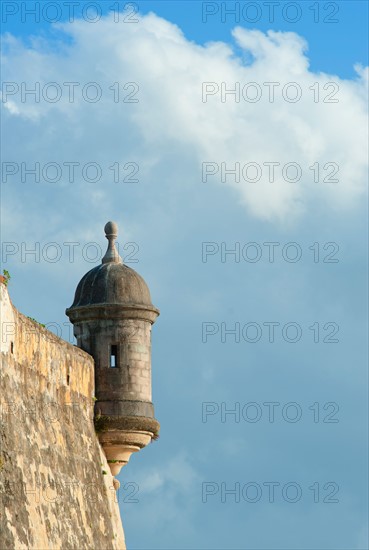 Puerto Rico, Old San Juan, section of El Morro Fortress.