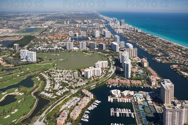 USA, Florida, Miami cityscape as seen from air. Photo : fotog