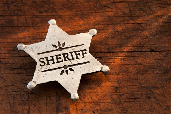 Close-up of Sheriff badge.