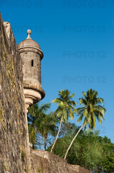 Puerto Rico, Old San Juan, section of El Morro Fortress.