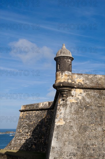 Puerto Rico, Old San Juan, section of El Morro Fortress.