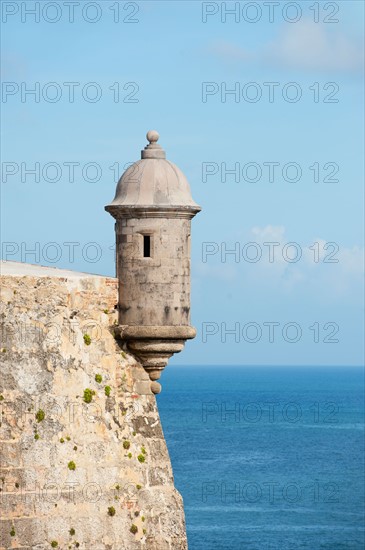 Puerto Rico, Old San Juan, section of El Morro Fortress.